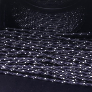 Диаметр 3 мм, длина 50 м Веревка палаточная нейлоновая, черная