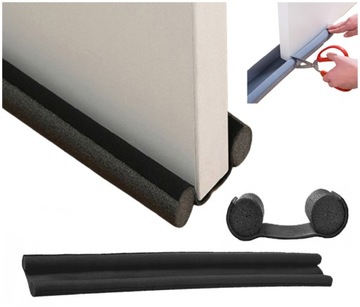 USZCZELKA PIANKOWA NA PRZECIĄG POD DRZWI ANTYPRZECIĄG AKUSTYCZNA CZARNA