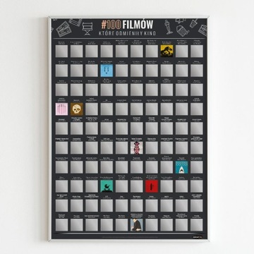PLAKAT ZDRAPKA 100 FILMÓW