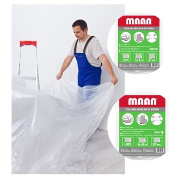 СТРОИТЕЛЬНАЯ ПЛЕНКА ЗАЩИТНАЯ ПОКРАСОЧНАЯ КРЫШКА ТОЛСТАЯ ПРОЧНАЯ 4Х5М УНИВЕРСАЛЬНАЯ