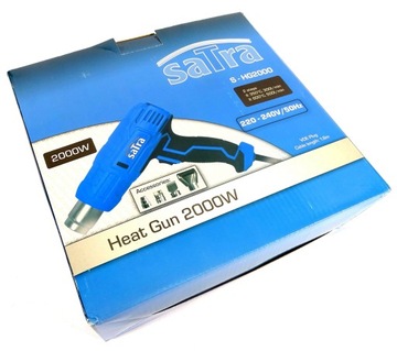 ЭЛЕКТРИЧЕСКАЯ ТЕПЛОВАЯ ПИСТОЛЕТКА 2000ВТ 4 НАКОНЕЧНИКА S-HG2000