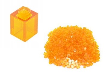 lego klocek 1x1 Trans-Orange x 10 sztuk 3005