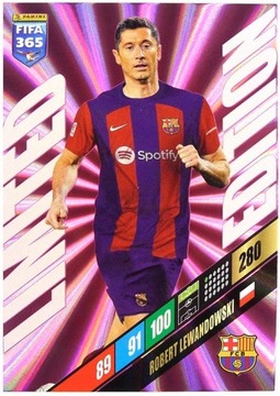 Robert LEWANDOWSKI - karta LIMITED - FIFA 365 Adrenalyn 2024 - FC BARCELONA