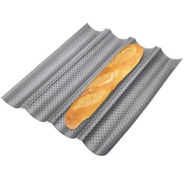 BLACHA FORMA DO PIECZENIA BAGIETEK NA 4 BAGIETKI