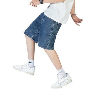 Krótkie spodnie męskie WYGODNE spodenki jeans