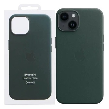 ОРИГИНАЛЬНЫЙ КОЖАНЫЙ ЧЕХОЛ MAGSAFE ДЛЯ APPLE IPHONE 14 ЗЕЛЕНЫЙ