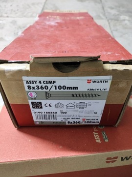 WURTH Винт В СБОРЕ 4 CSMP RW40 8x360/100 100 шт.