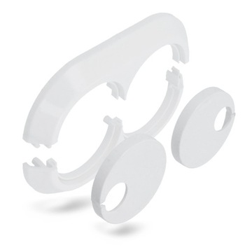 ROSETTE MASKING ROSETTE Pipes 16 мм БЕЛАЯ ДВОЙНАЯ Разъемная крышка