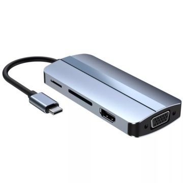 ДОК-СТАНЦИЯ 3.0 USB C PD 100W КОНЦЕНТРАТОР HDMI SD VGA
