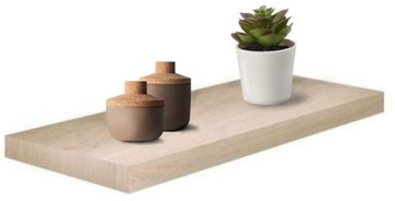 PÓŁKA ŚCIENNA WISZĄCA DĄB SONOMA 90CM REGAŁ MONTAŻ