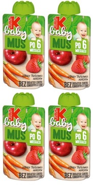 Kubuś Baby MUS яблоко-клубника-морковь 9x