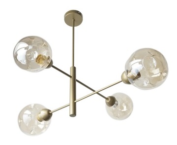 Lampa sufitowa TO4-E27-k50-zł do LED szklany klosz