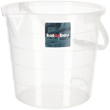 WIADRO TRANSPARENTNE Z DZIÓBKIEM LEJKIEM SKALĄ 15L