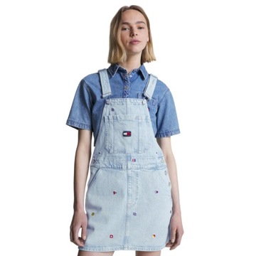 TOMMY HILFIGER SUKIENKA DAMSKA DUNGAREE JEANS r.S