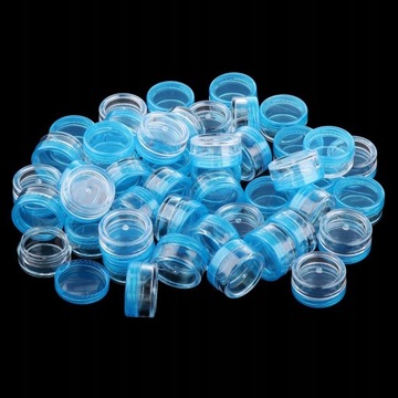 50 szt. plastikowych słoiczków do różu Przenośne