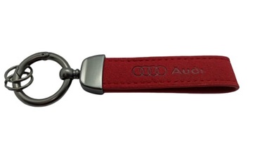 AUDI BRELOK BRELOCZEK BRYLOK ALCANTARA SKÓRA CZERWONY