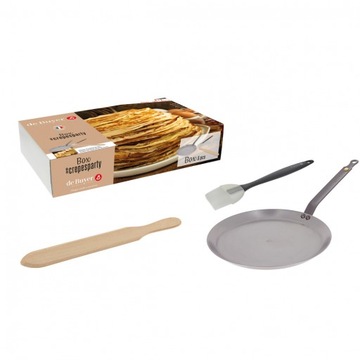 De Buyer Patelnia do naleśników set prezentowy Made in France