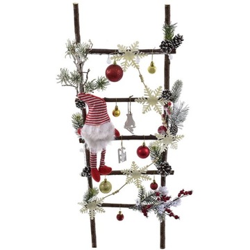 ДЕРЕВЯННАЯ ЛЕСТНИЦА ОРНАМЕНТ УКРАШЕНИЕ САНТА-СЛОН РОЖДЕСТВЕНСКИЙ СЛОН Боярышник ЕЛЕВАЯ КОМНАТА