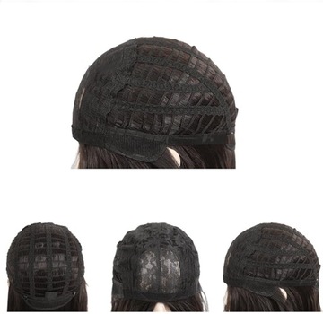 PERUKA DAMSKA WŁOSY DŁUGIE CZARNE FALE SZTUCZNE SYNTETYCZNE 65 CM Z GRZYWKĄ