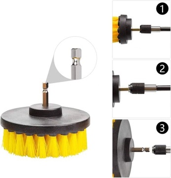 SZCZOTKI SPRZĄTAJĄCE CZYSZCZĄCE WIELOZADANIOWE NA WIERTARKĘ WKRĘTARKĘ PADY