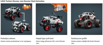 LEGO TECHNIC MONSTER JAM MUTT DALMATIAN 42150 БЛОКИ ДЛЯ СОБАКИ ДАЛМАТИНА 24 часа