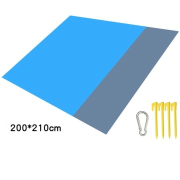 Пляжный коврик для пикника 210 x 200 Синий XXL