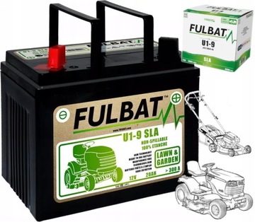 ГЕЛЕВЫЙ АККУМУЛЯТОР ДЛЯ ТРАКТОРА КОСИЛКИ FULBAT U1R-9 SLA 12V 28Ah 300A P+