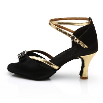 Baleriny 7cm buty taneczne z miękką podeszwą i klamrą B237-77