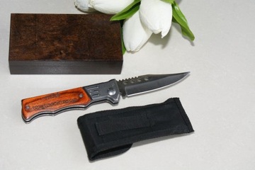 Выкидной нож в коробке с ГРАВИРОВКОЙ в ПОДАРОК ​​Парню, Отцу, Мужу, Папе