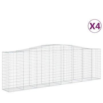 Kosz gabionowy 400x50x120/140 srebrny