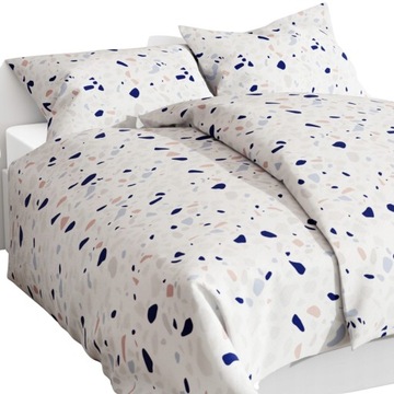 POŚCIEL BAWEŁNA KOMPLET 140x200 + POSZEWKA 1SZT 70x80 CM DWUSTRONNA GRUBA