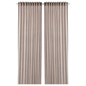 IKEA zasłona HANNALILL 2szt BRĄZOWY 145x300cm