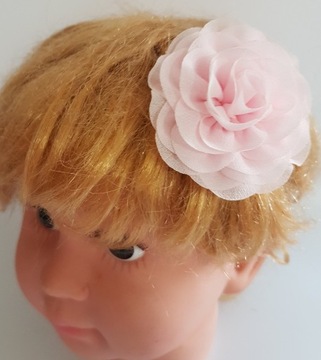 SPINKA DO WŁOSÓW KWIAT RÓŻOWY 7 cm