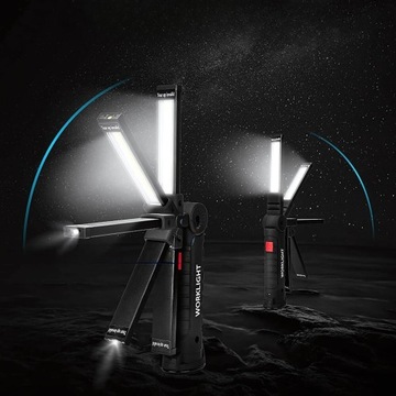 ЛАМПА ДЛЯ МАСТЕРСКОЙ РАБОЧАЯ ЛАМПА USB 5в1 СВЕТОДИОДНАЯ ЛАМПА С МАГНИТОМ-КРЮКОМ ЛЕГКАЯ ПРОЧНАЯ