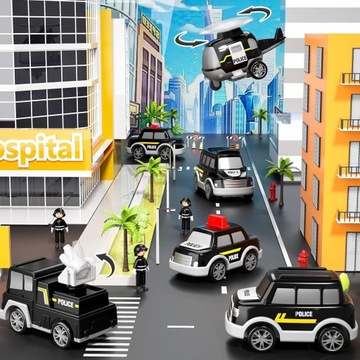 ПОДАРОЧНАЯ ИГРУШКА ПОЛИЦЕЙСКАЯ МАШИНА СО ЗВУКОВЫМИ СВЕТОВЫМИ ЭФФЕКТАМИ 7В1