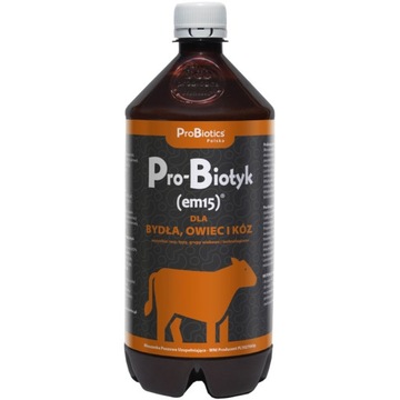PRO-BIOTYK EM15 1L DLA BYDŁA, OWIEC I KÓZ PROBIO EMY EM-15 ODPORNOŚĆ