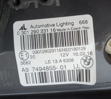 BMW 2 F45 F46 2014-2018R SVĚTLO LEVÝ PŘEDNÍ FULL LED 7494855-01