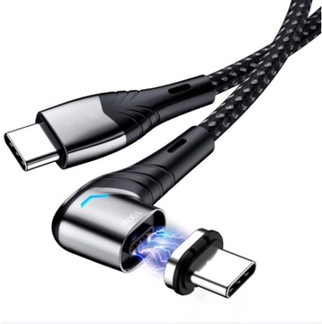 Kabel Magnetyczny USB C - USB-C 100W 5A PD QC4