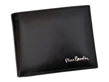 CZARNY SKÓRZANY PORTFEL MĘSKI PIERRE CARDIN RFID
