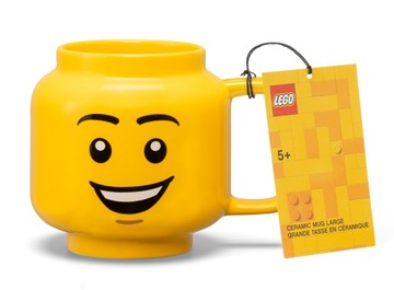 Керамическая кружка БОЛЬШАЯ LEGO boy smile 530мл