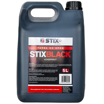 CZERNIDŁO STIX BLACK KONSERWANT FARBA DO ODNOWY ZABRUDZONYCH OPON - 5L