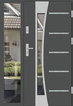 ДВЕРИ С ДЕРЕВЯННЫМ СВЕТОМ. DB INOX 14ZD 120-150CM 72MM ТЕРМО