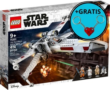LEGO Star Wars 75301 Myśliwiec X-Wing Skywalkera + 2 x brelok LEGO - GRATIS