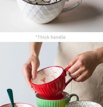 400 мл керамическая чашка для воды, милая мультяшная кружка с котом, большая емкость для завтрака