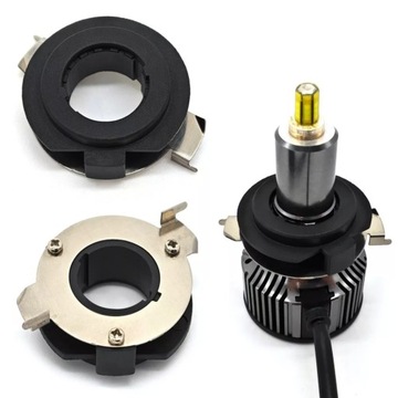 Adapter do żarówek LED H7 z kołnierzem, BMW, Audi, Mercedes, VW, Nissan, Bi