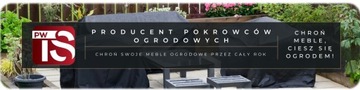 POKROWIEC NA MEBLE OGRODOWE STÓŁ 170x150x80 SZARY