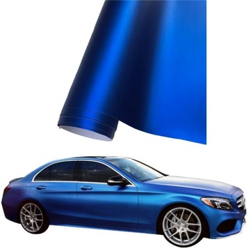 Chrome Foil Math Pearl Satin Blue 50x152 см.