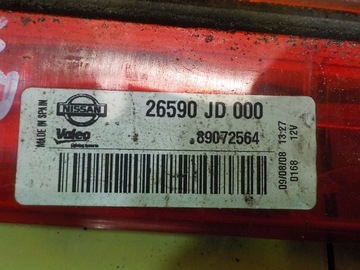 NISSAN QASHQAI I J10 08R SVĚTLO STOP 26590JD000 89072564