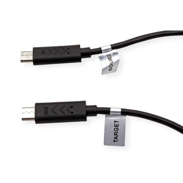 Кабель USB Micro B-Micro B M/M, черный, 0,3 м
