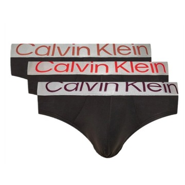 -25% CALVIN KLEIN SLIPY MĘSKIE 3-PACK STEEL CZARNY M